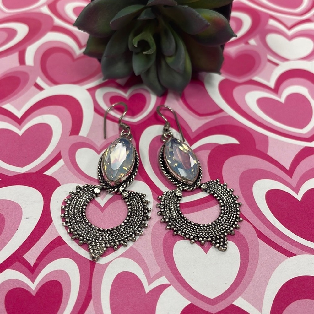 Opalite Silver Earrings